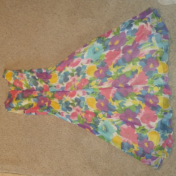 Coldwater Creek Floral Sleeveless Tea Length Dress - Picture 7 of 10